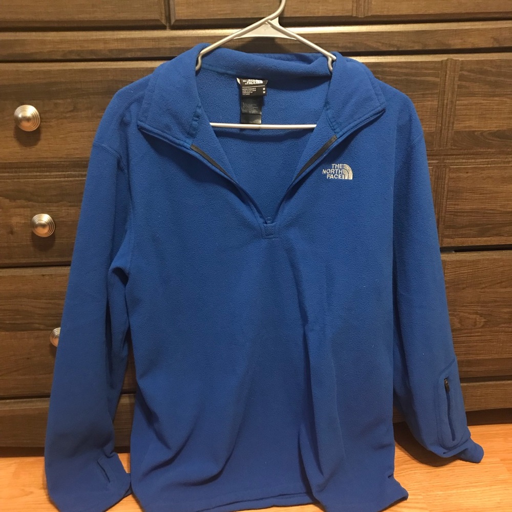 Blue Quarter Zip North Face Jacket
